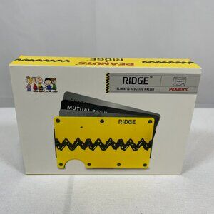 Ridge Slim RFID Blocking Wallet Peanuts Edition Charlie Brown Shirt Pattern
